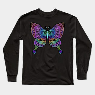 Mandala Butterfly Long Sleeve T-Shirt